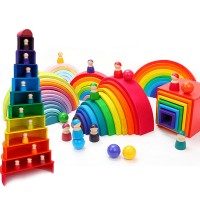 Rainbow wooden toys wood toys for kids wooden toys educational baby wooden toys