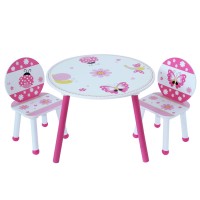 Pink Wooden Playing and Studying Set Desk and Chair for Girls Kid/Children furniture