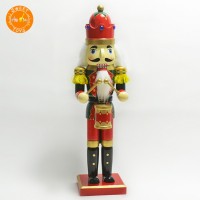 Christmas Nutcracker Soldier Gift Wooden Nutcracker Puppets Toys Holiday Decor Christmas Decoration Ornament Drum Soldier