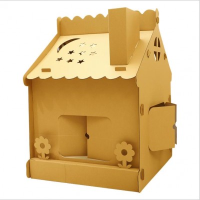 DIY Cardboard Gingerbread House Role Play Toy  Easy To Assemble No Glue Needed Colour In Cardboard Playhouse  Decorate Play Toys