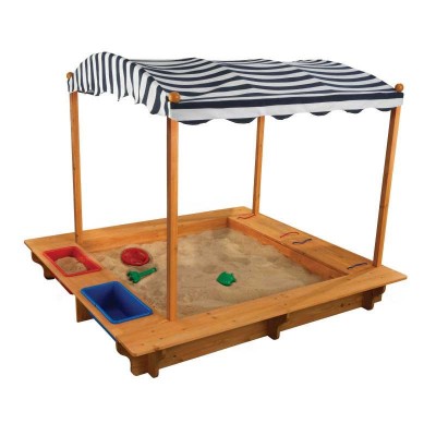 Square Wood Playground For Children Outdoor Wooden Kid's Sandbox