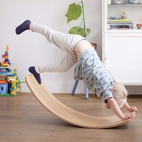 Children's wooden balance board Montessori educational toys improve kids balance abilit boardy with a thumb balance